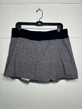 lululemon athletica Gray Heathered Skort with Black Waistband